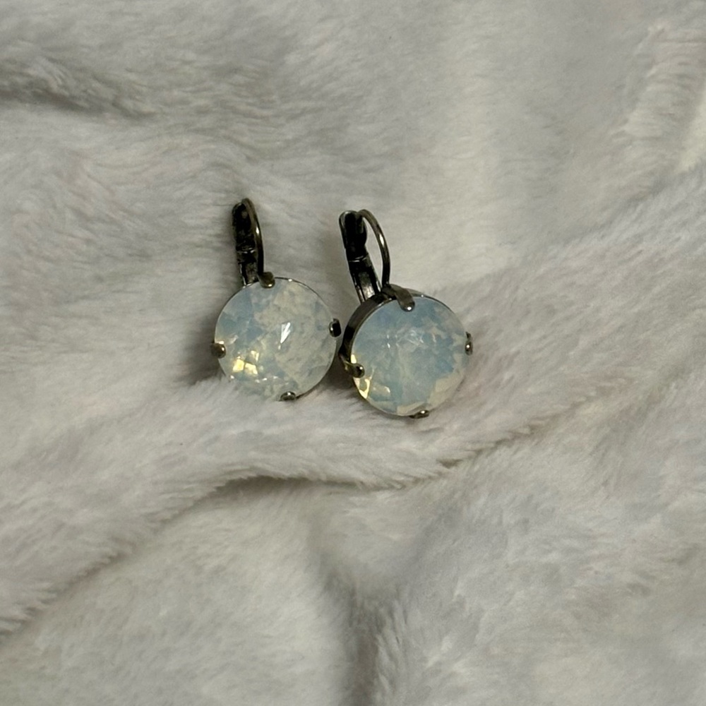 SABIKA White Opal Drop Earrings